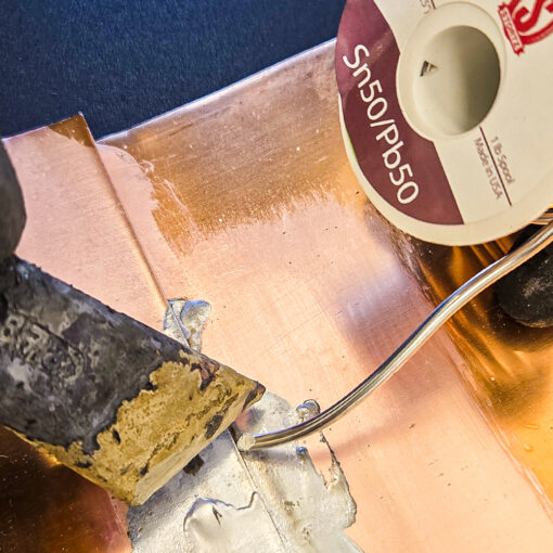 50/50 Soldering Spool In Use