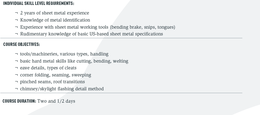 training course details